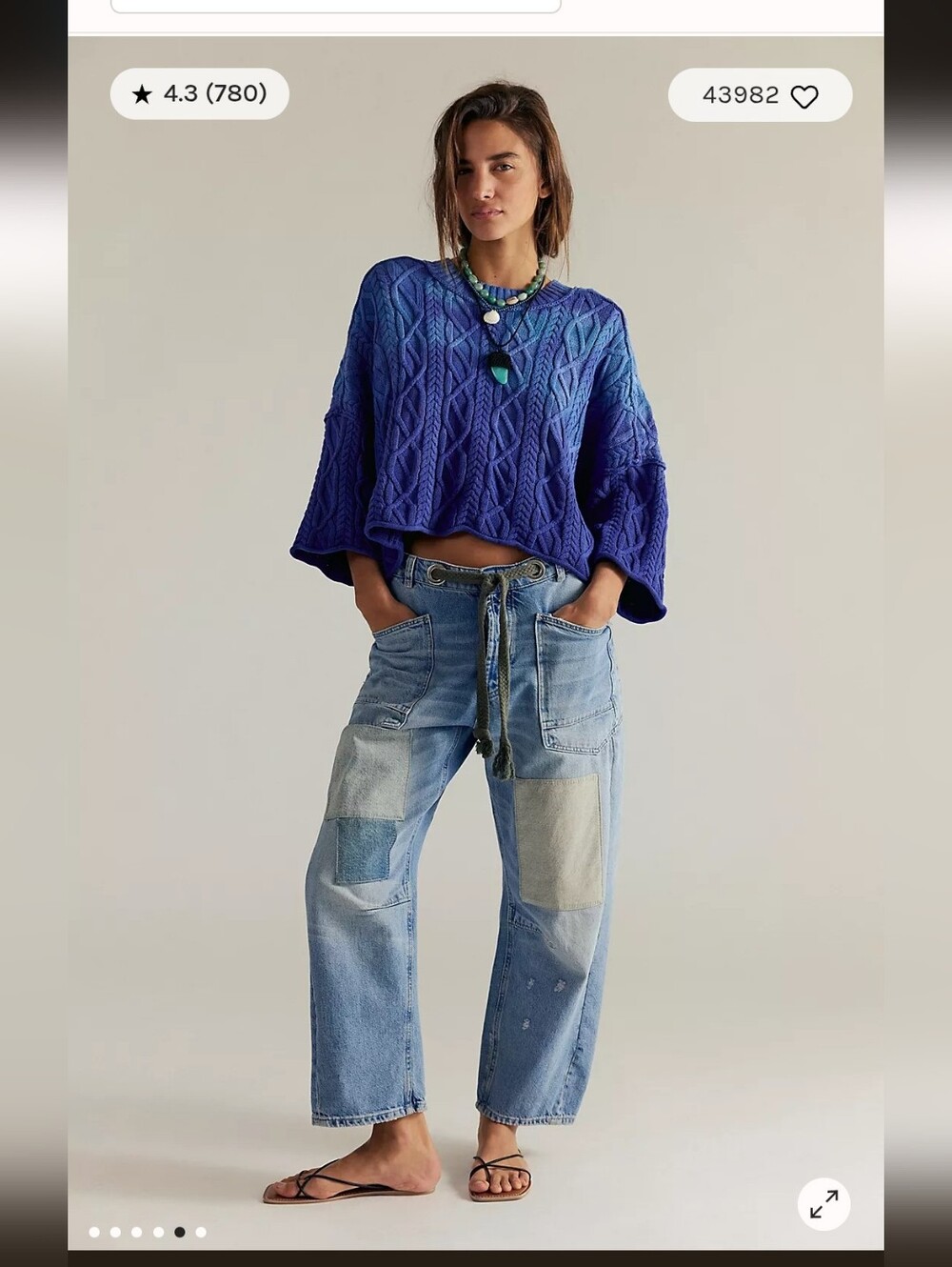 NWOT We The Free Moxie Pull-On Barrel Jeans Timeless Blue